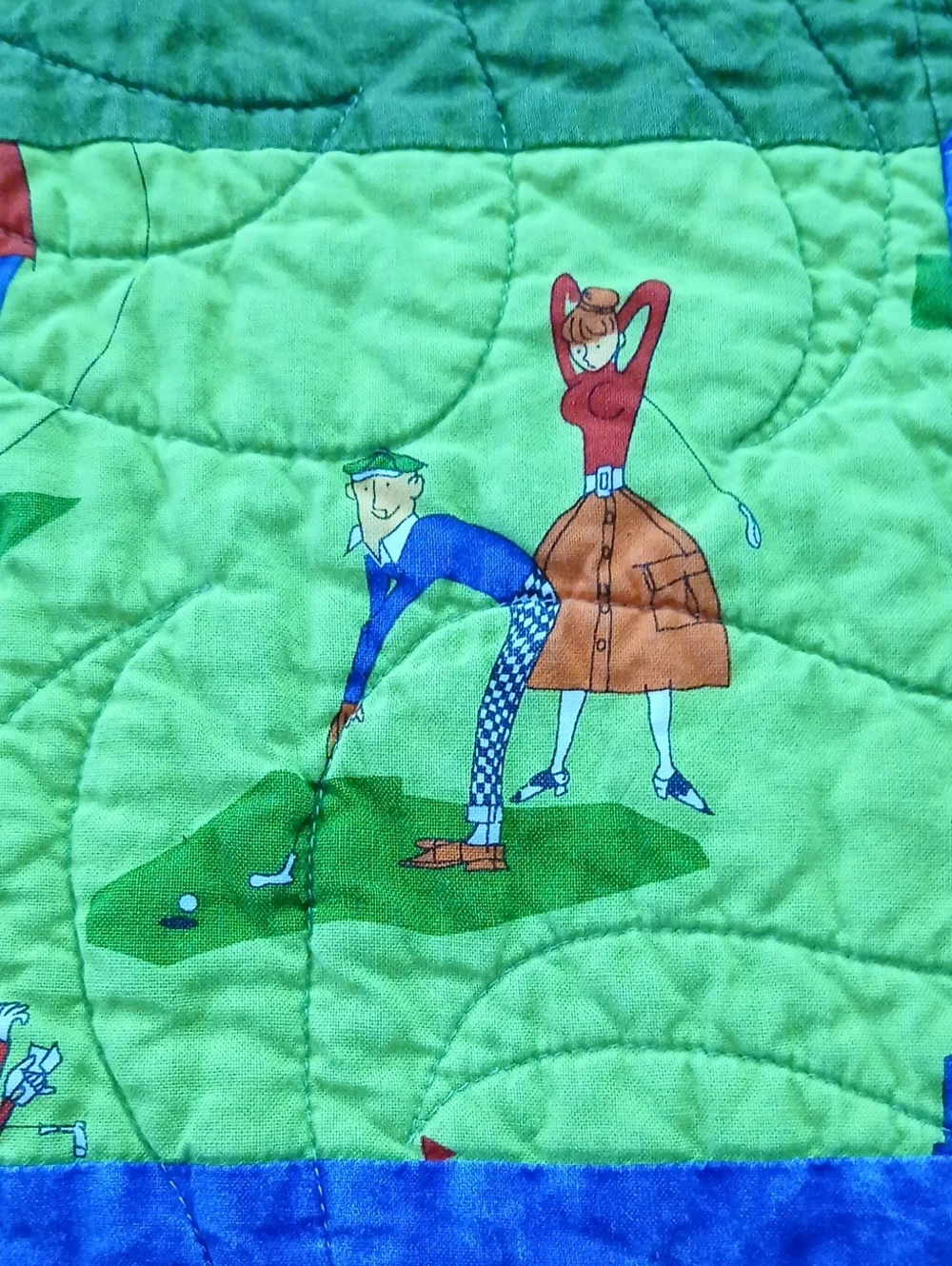 Homemade Golfing Quilt